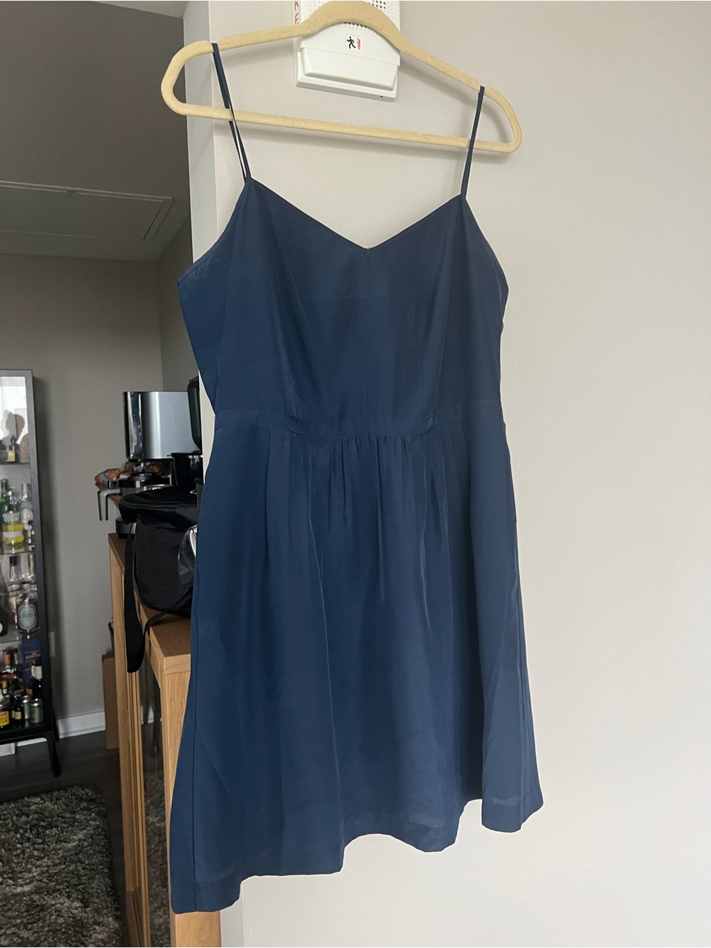 J. Crew Navy Slip Dress with Spaghetti Straps